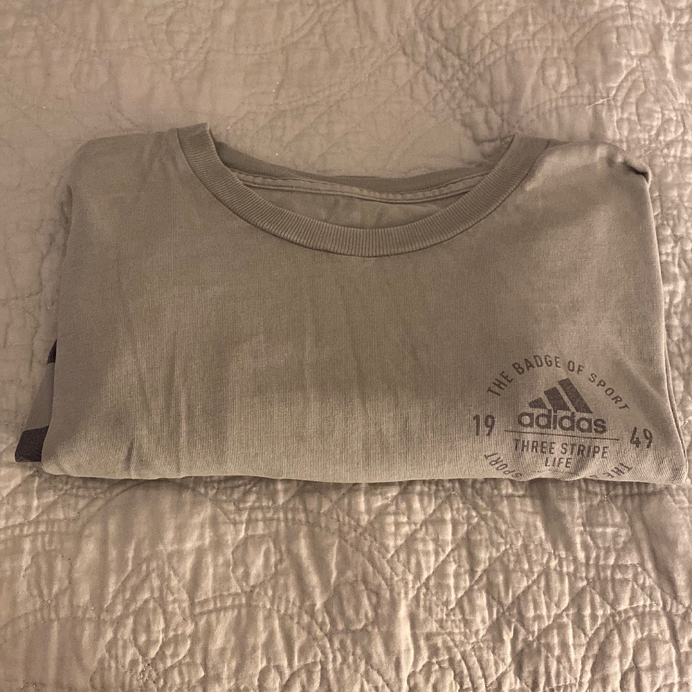 Olive green adidas shirt